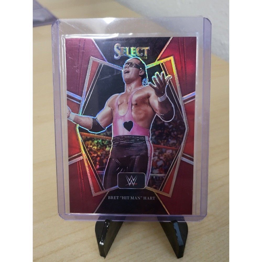 Bret "Hit Man" Hart 2022 Panini Select WWE Maroon Prizm /149 Premier